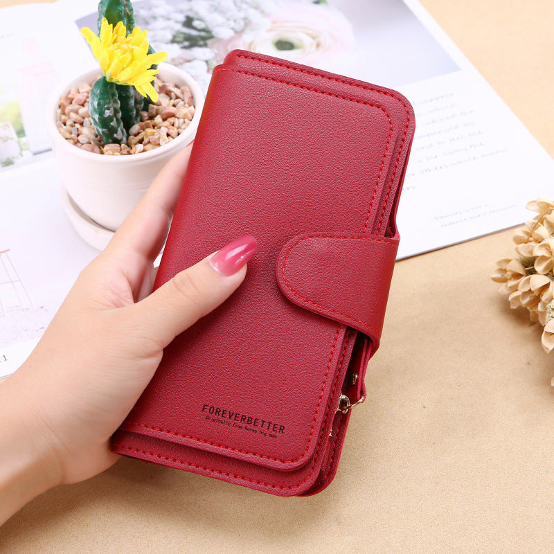 Classy Casual Long Soft Mobile Clutch Buckle