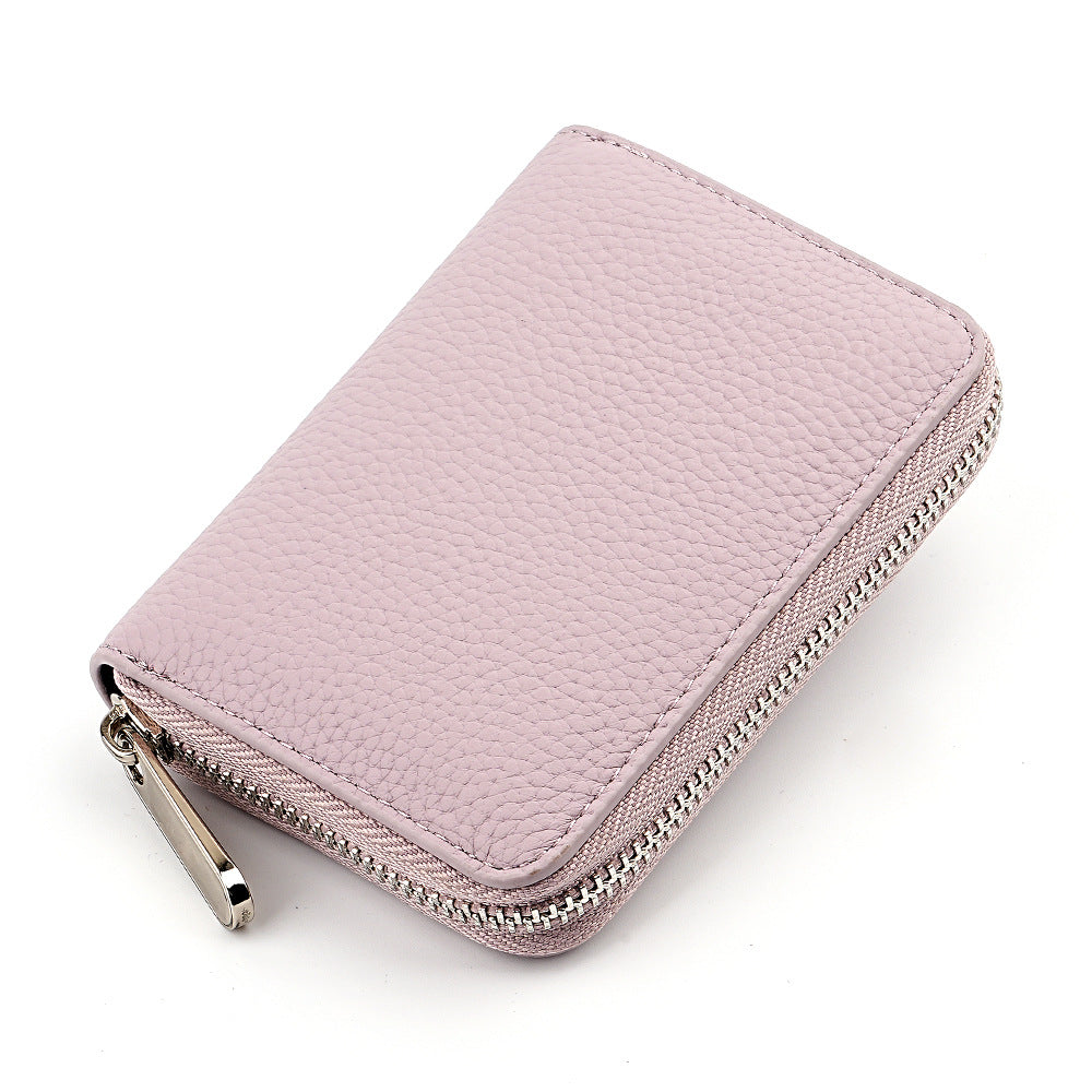 Women's & Men's First Layer Cowhide Short Genuine Leather Coin Purses