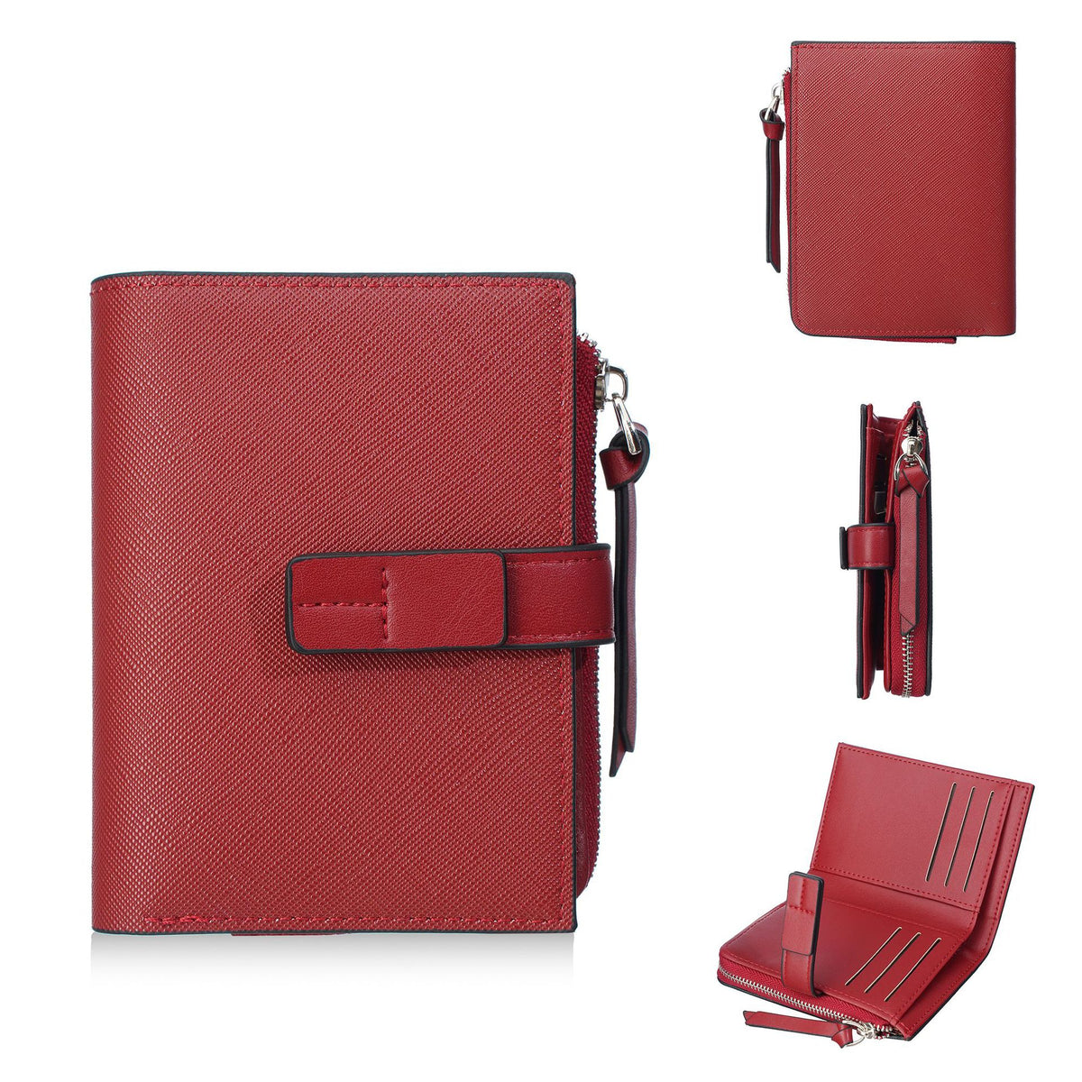 Women's Style Fashion Snap Button Multi Slots Ladies Wallet