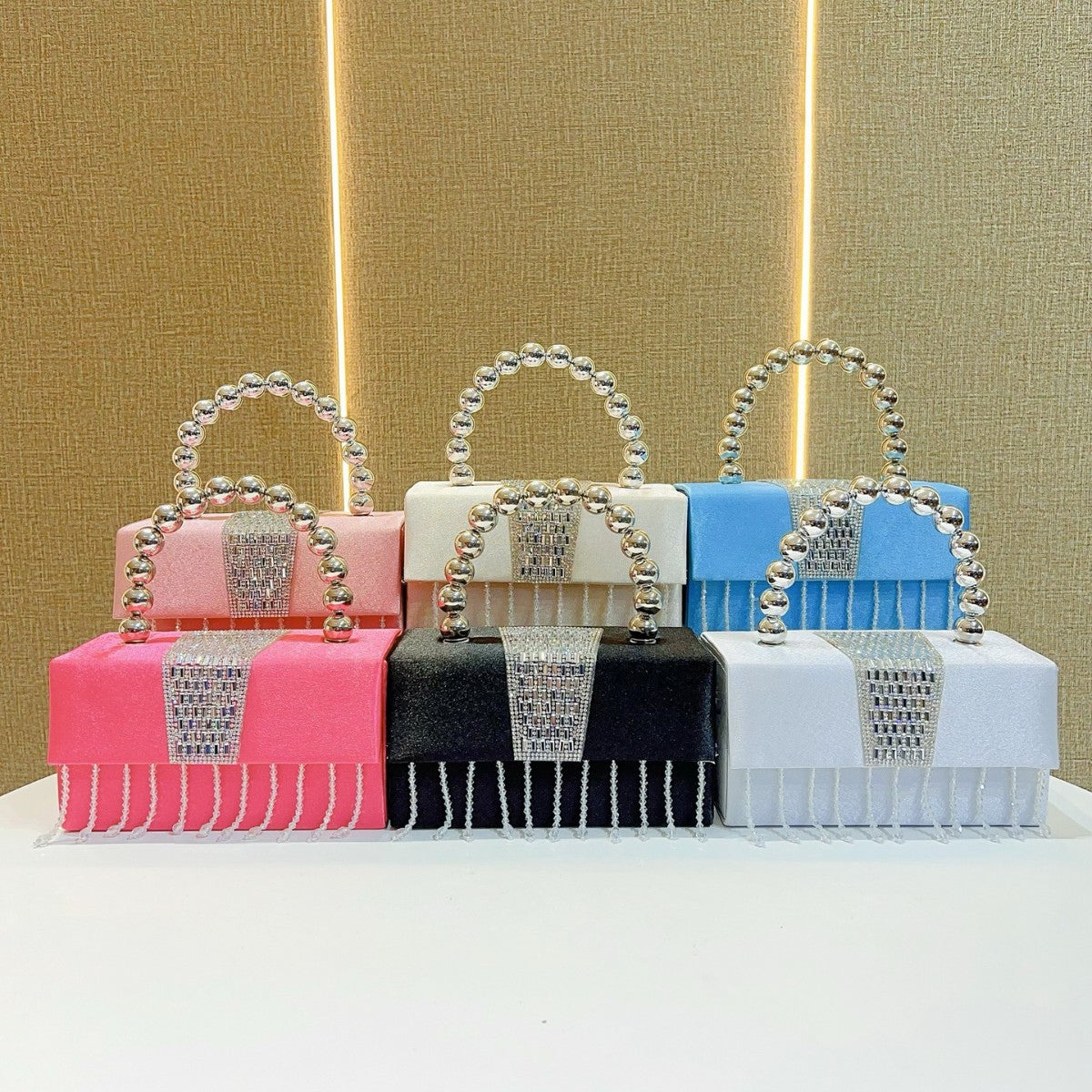 Classic Style Sequins Banquet Pearl Box Bags