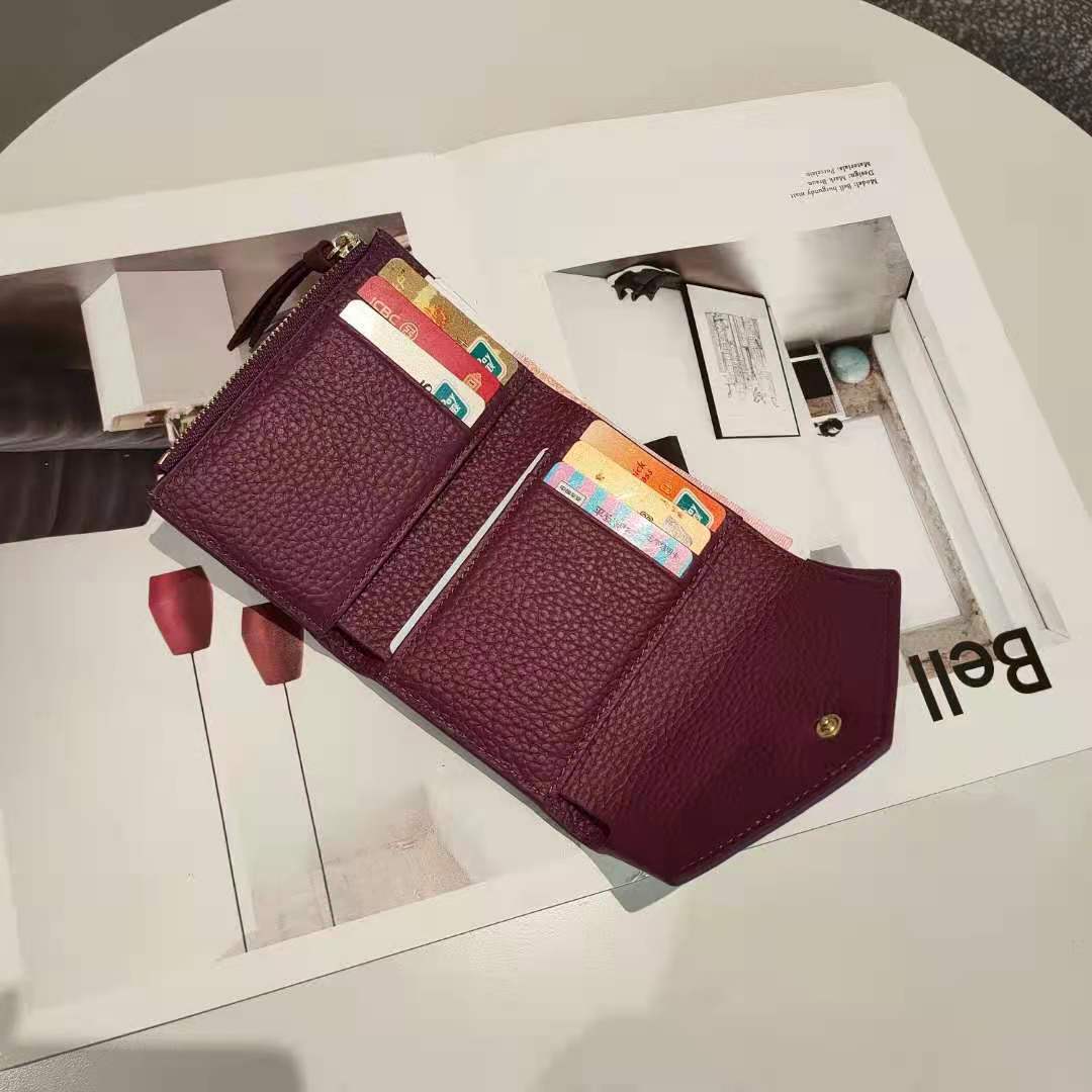 Women's Genuine Leather Short Cowhide Mini Cute Ladies Wallets