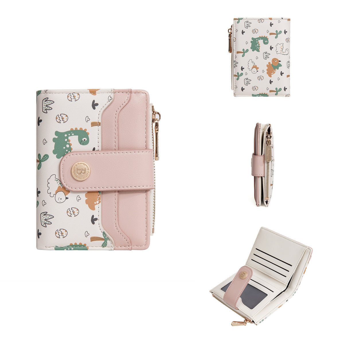 Women's Versatile Cartoon Printing Short Cute Large Capacity Two Ladies Wallet