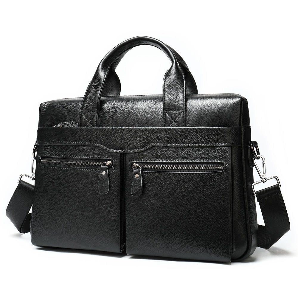 Men's Top Layer Cowhide Large Capacity Fashion Men's Briefcases