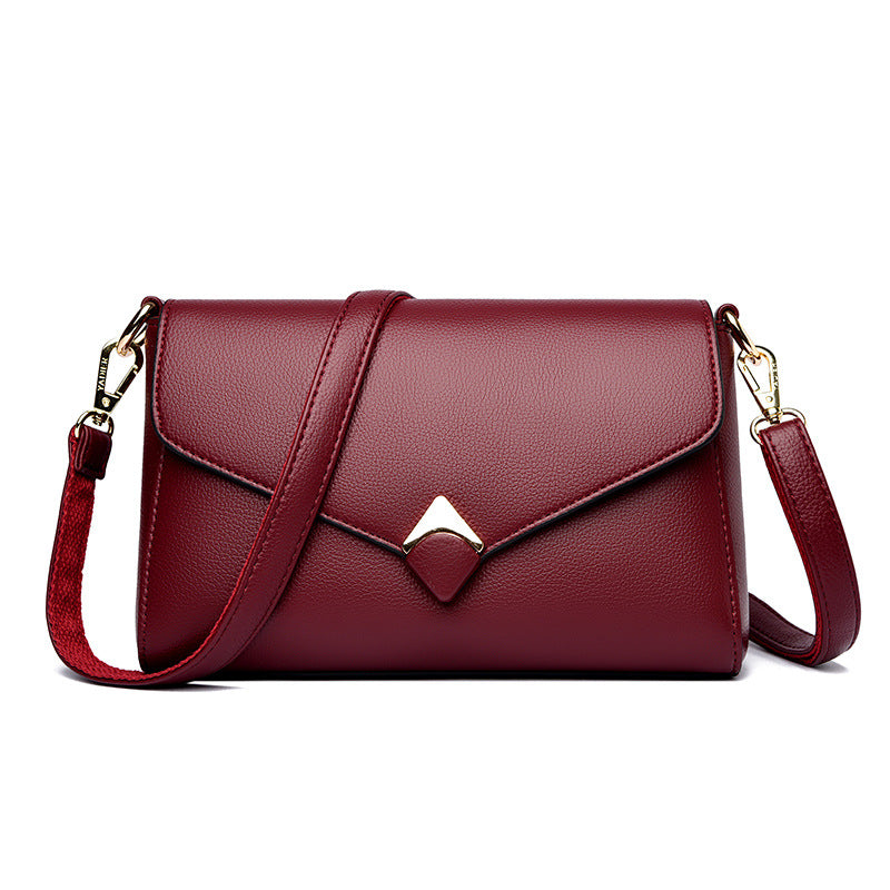 Women's Elegant Mother Simple Soft Leather For Shoulder Bags