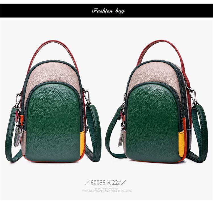 Women's Cow Leather Candy Color Korean Mini Shoulder Bags