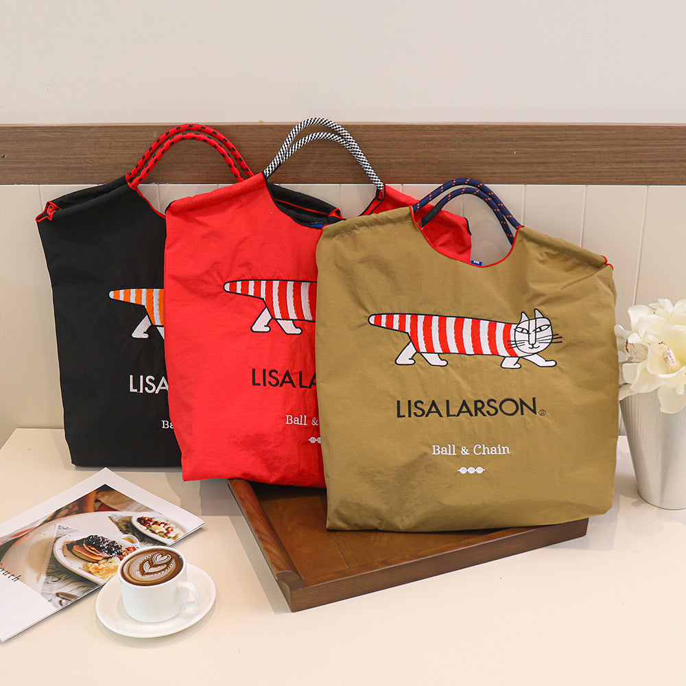 Embroidery Environmentally Friendly Nylon One Shopping Bags
