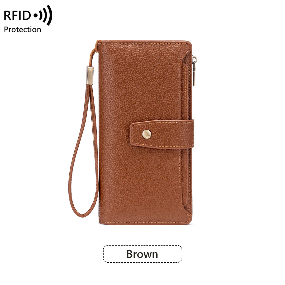 Women's Lychee Pattern Soft Leather Clutch Fashion Ladies Wallet