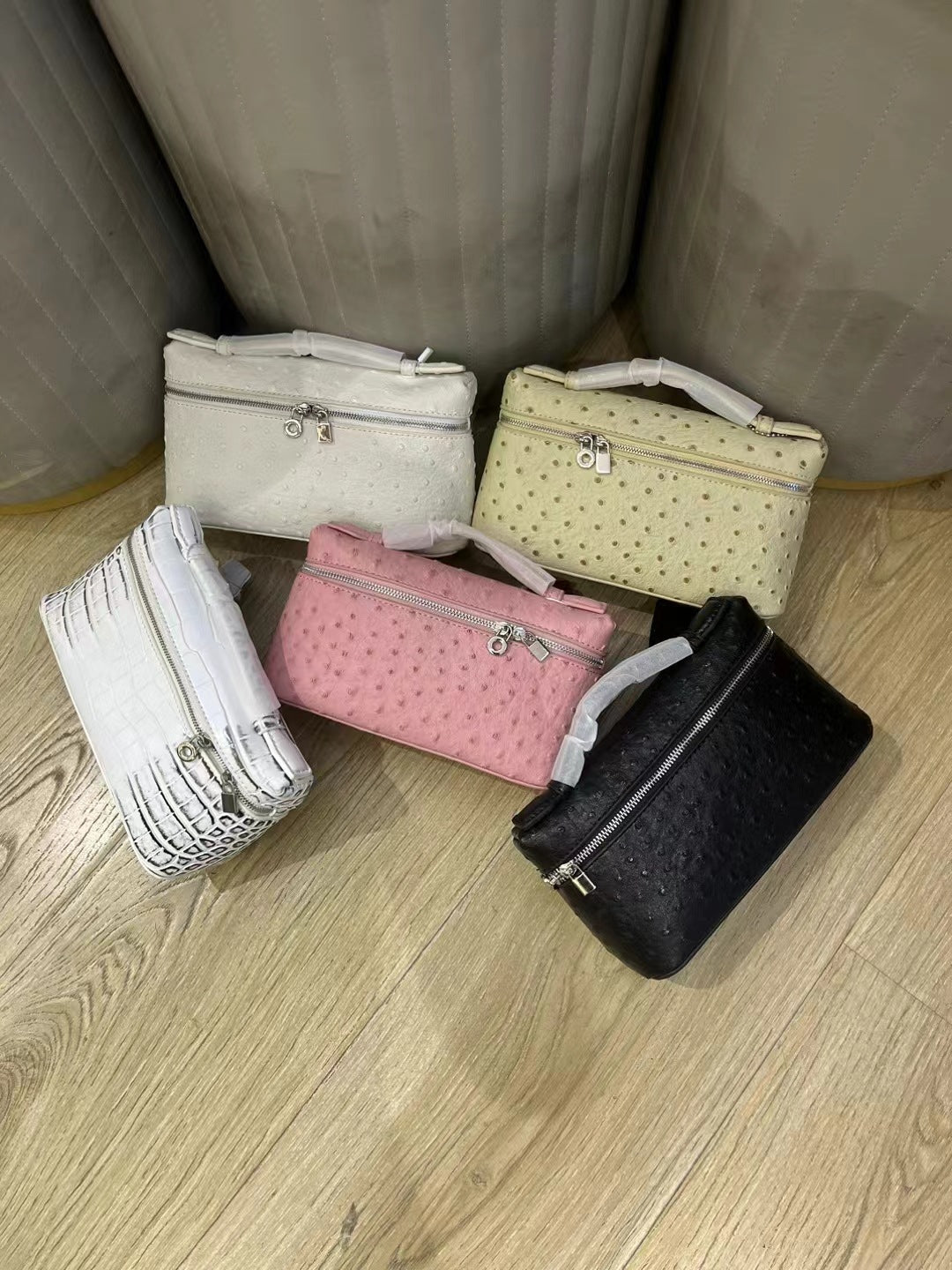 Milk Plain White Rice Box With Strap Handbags