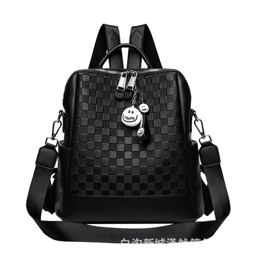 Women's Simple Urban Rhombus Pendant Contrast Color Backpacks