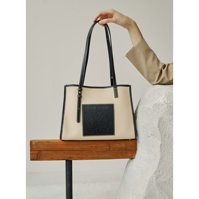 Women's Genuine Leather Large Easy Niche Cow Shoulder Bags