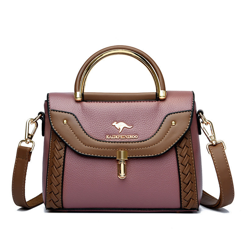 Women's Beautiful Classy Woven Contrast Color Shoulder Bags