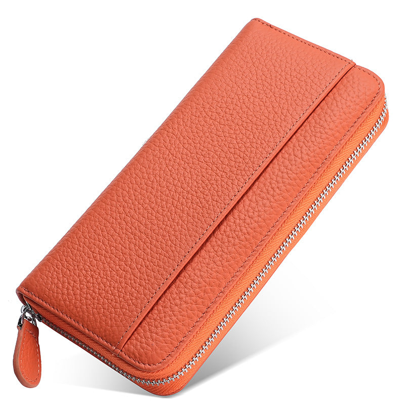 Women's & Men's & Genuine Leather Credit Long Clutch Purses