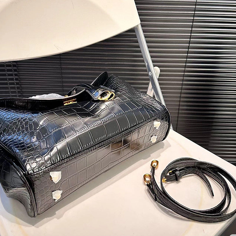 Matching Alligator Print Large Capacity Kelly Crossbody Bags