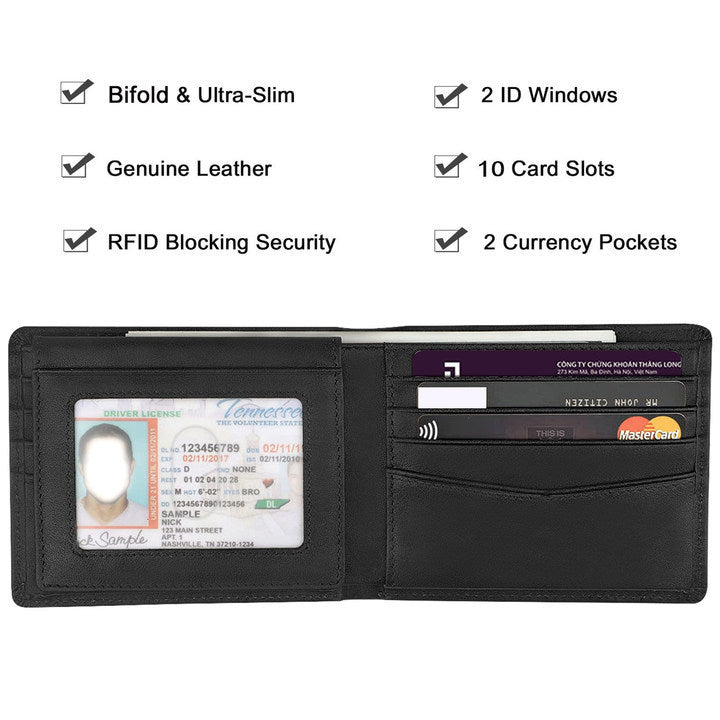 Glamorous Popular Men's Short Three-fold Swiping Men's Wallet