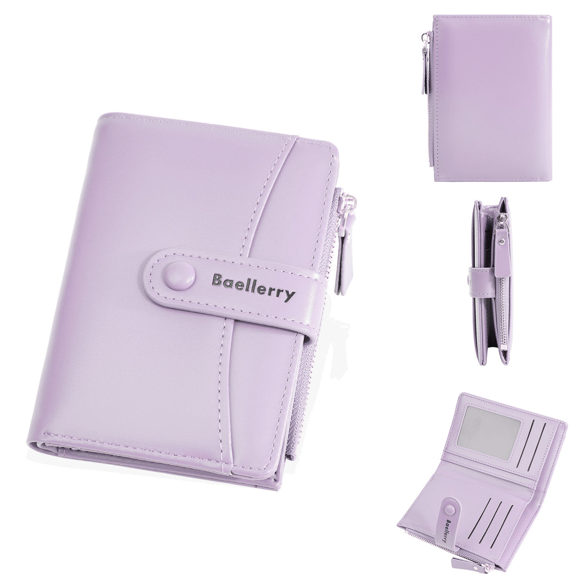 Women's High-grade Macaron Color Short Large Capacity Two-fold Purses