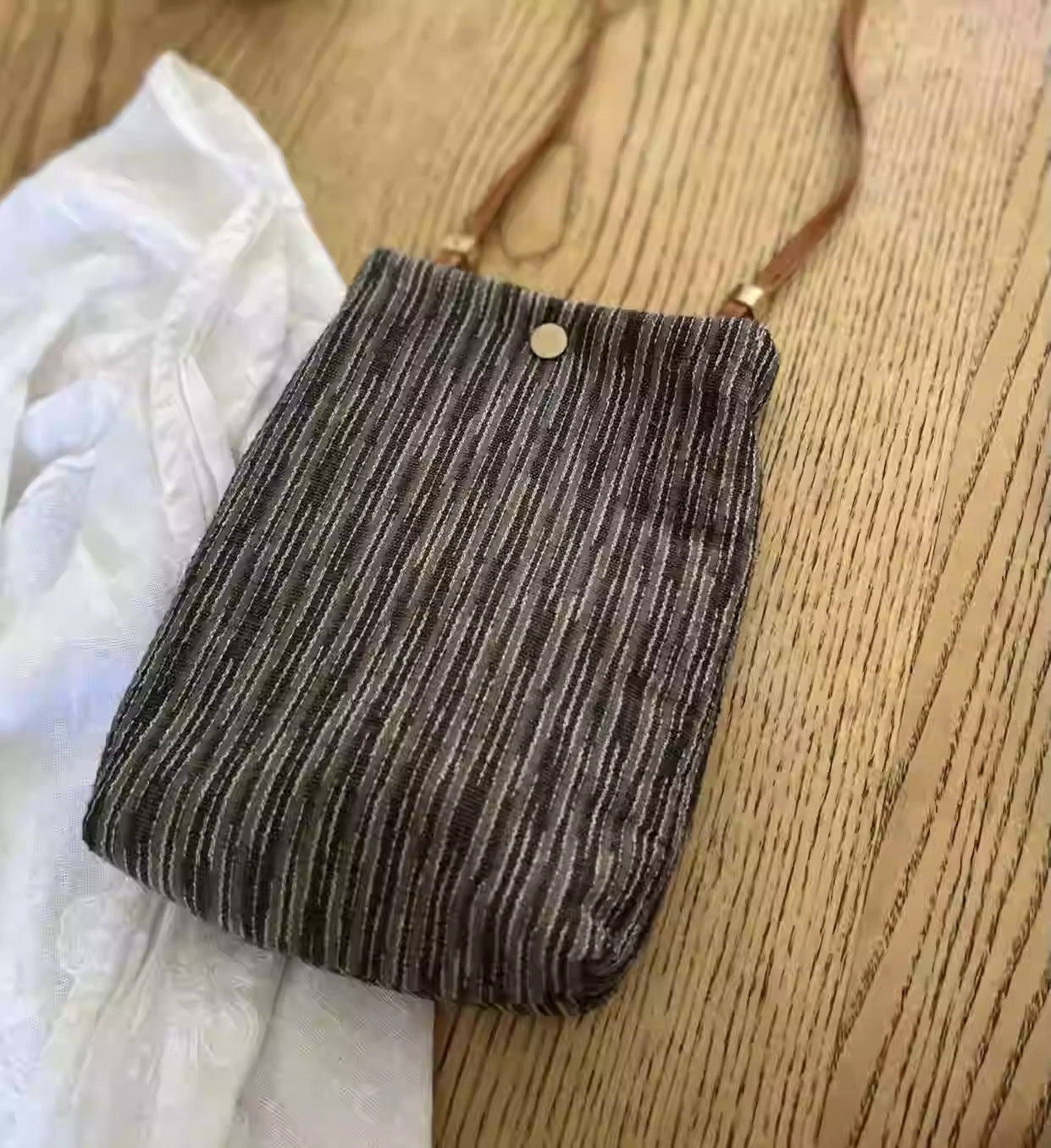 Women's Artistic Cotton Linen Mobile Canvas Mini Crossbody Bags