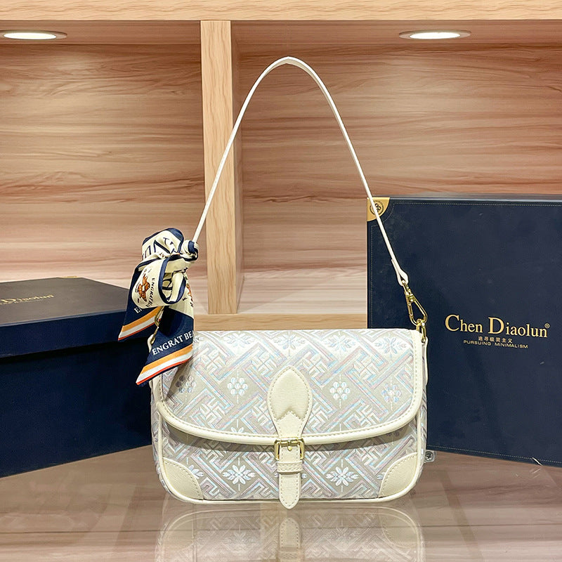 Women's Embroidery Jin French Stick Underarm High-grade Bags