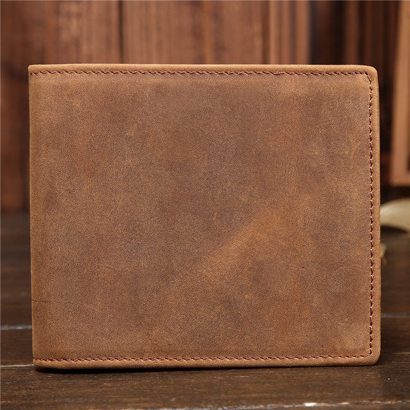 Horse Leather Thickened Real Man's Short Ladies Wallets