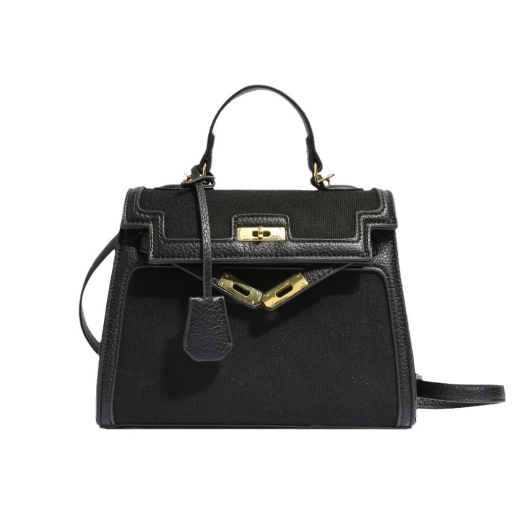 Women's Kelly Portable Underarm Solid Color Texture Lock