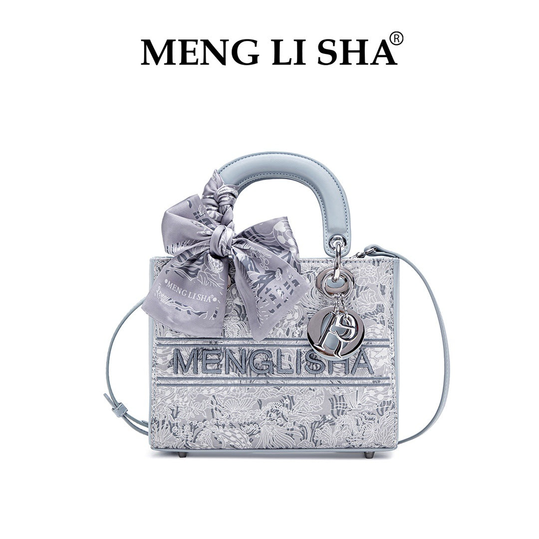 Women's Fashion Embroidery Portable Diana Large Capacity Women's Handbag