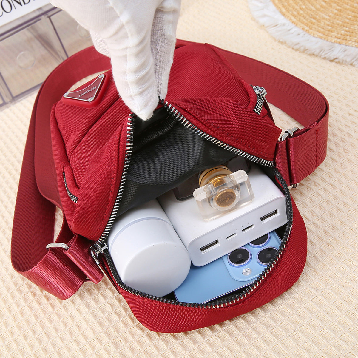 Women's Fashion Trendy Lightweight Mobile Solid Color Splash Women's Messenger Bag