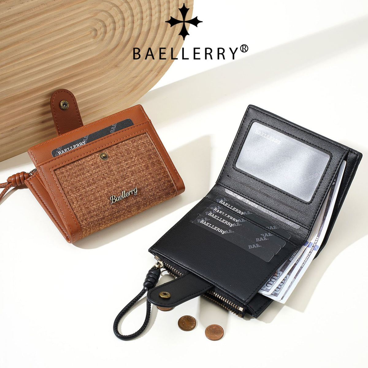 Women's High-grade Color Matching Zipper Multi Slots Ladies Wallet