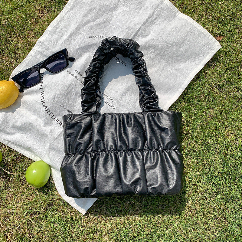Women's Pleated Design Hand Carrying Commuter High-grade Handbags