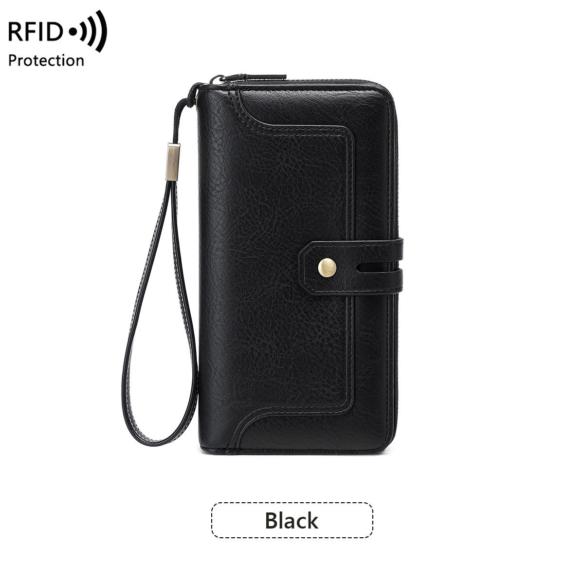 Women's Swiping Printing Contrast Color Retro Long Ladies Wallet
