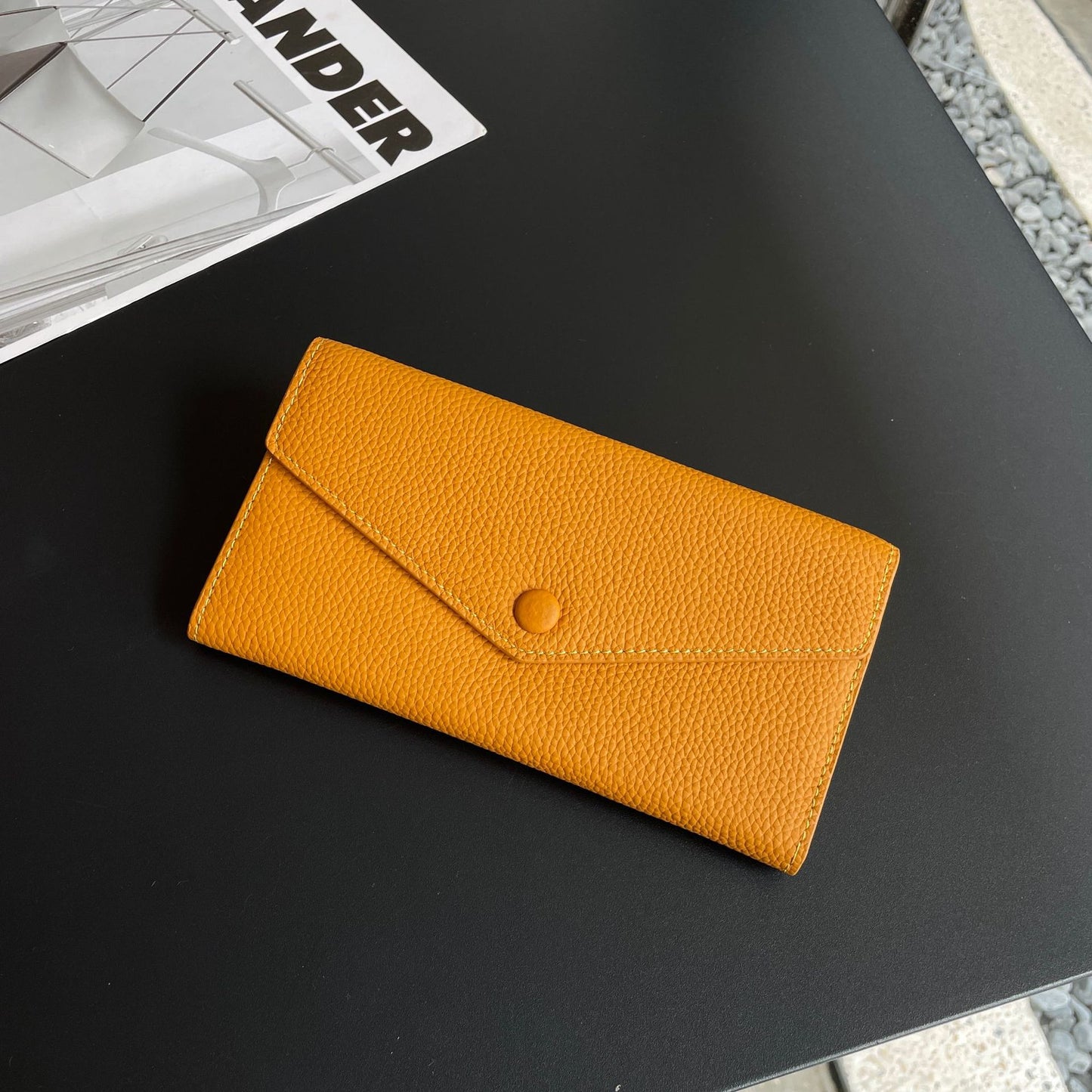 Women's Cowhide Long Large Capacity Genuine Leather Ladies Wallets