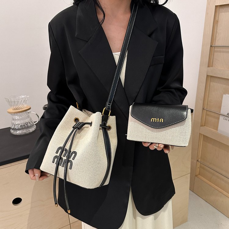 Women's Drawstring Canvas Fashion Super Popular Bucket Bags