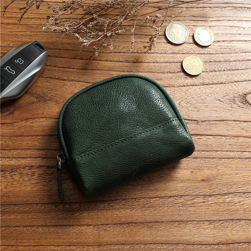 Women's & Men's & Retro Vegetable Tanned Leather Cowhide Large Capacity Ladies Wallets