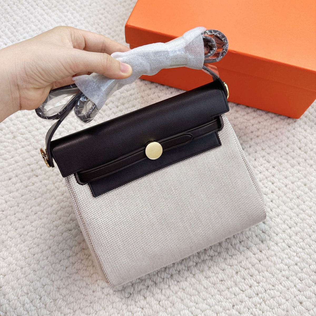 Classic High-grade Canvas Leather Kelly Fashion Bags