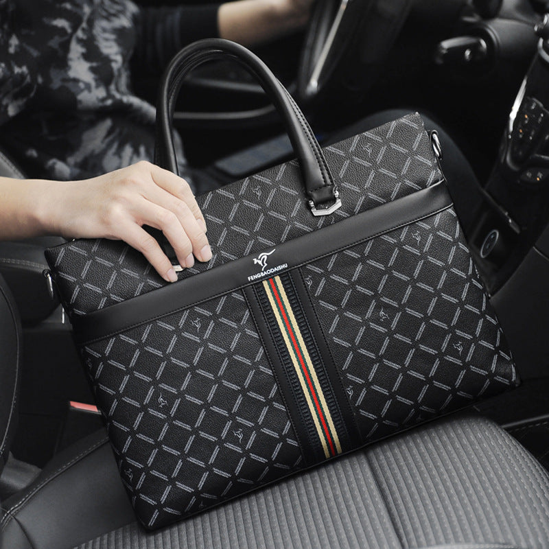 Men's Leather Business Large Capacity Brief Men's Briefcases