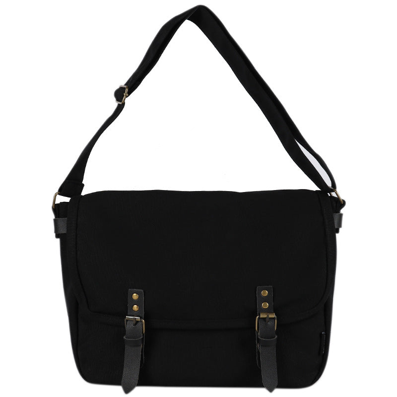 Women's & Men's Style Preppy Retro Flip Canvas Bags
