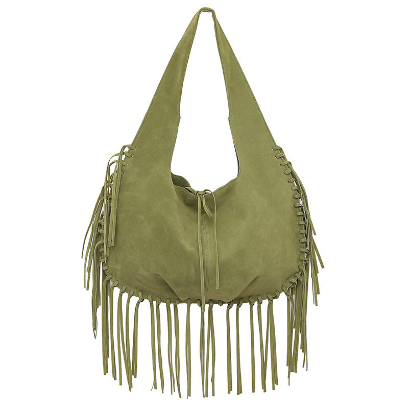 Women's Large Capacity Trendy Simple Retro Dumpling Bags