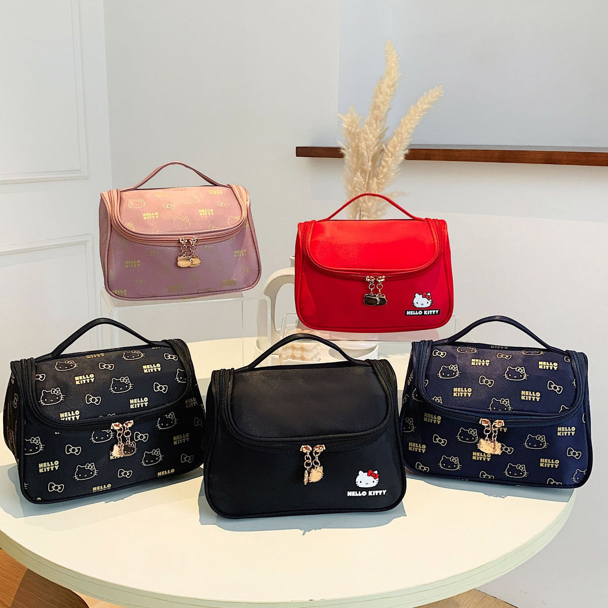 Women's Authorized Korean Style Portable Large Capacity Wash Cosmetic Bags