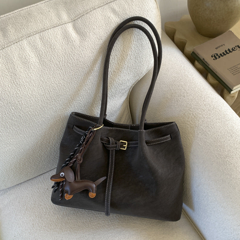 Retro Portable Underarm Winter Fashion Commute Large Women's Shoulder Bag