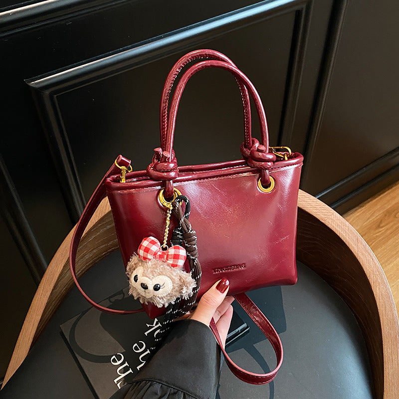 Women's Oil Wax Skin One Commute Western Women's Handbag