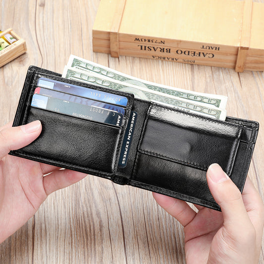 Men's Leather High-grade Large Capacity First Layer Men's Wallets