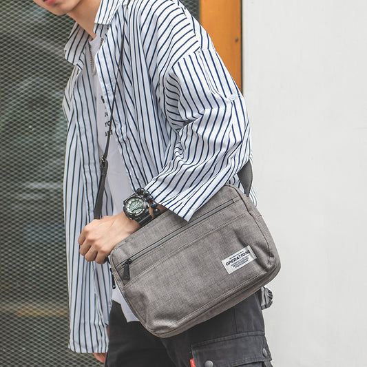 Men's Style Fashion Canvas Artistic Simple Men's Shoulder Bags