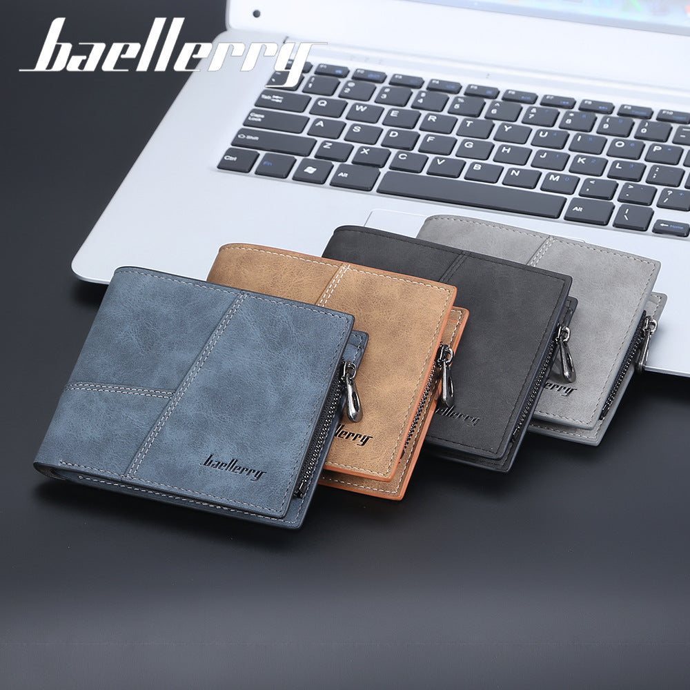 Men's Short Retro Multiple Slots Business Ticket Men's Wallet