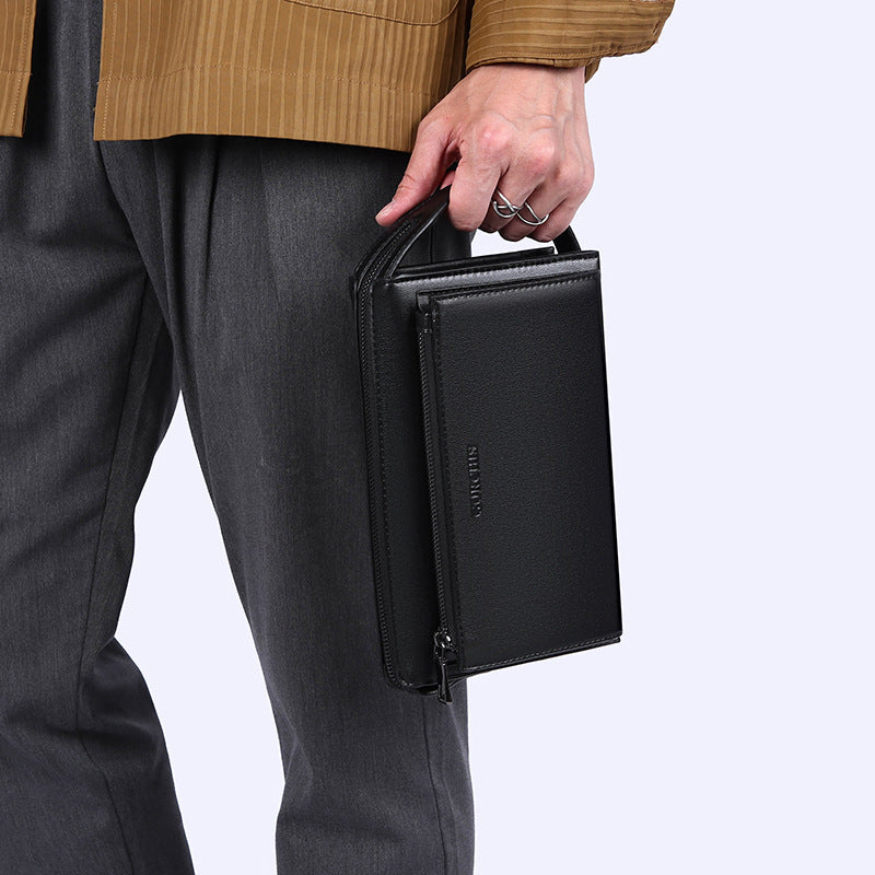 Men's Clutch Password Large Capacity Leather Fashion Men's Handbags