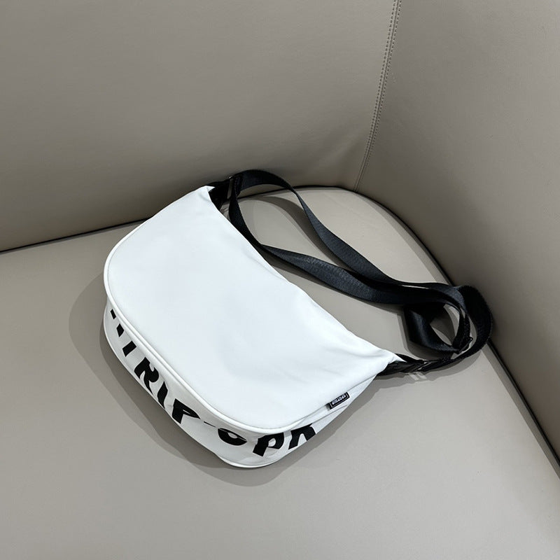 Women's & Men's & Simple Letter Oxford Cloth Large Crossbody Bags