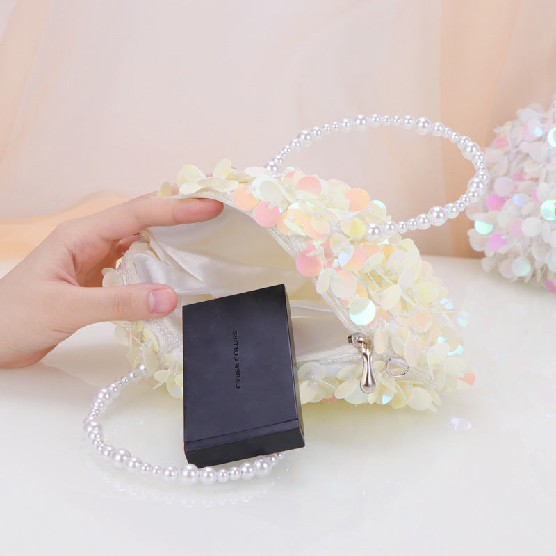 Fashion Pouch Sequin Cross Body Dinner Zipper Handbags