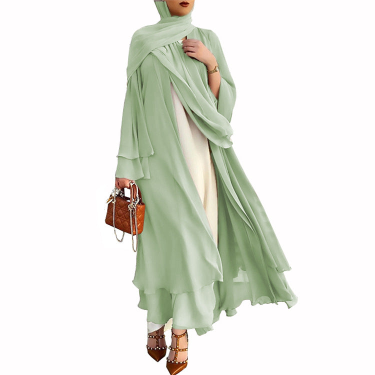 Solid Color Soft Elegant Long Dress Clothing
