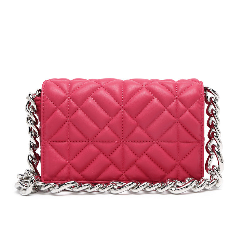 Women's Fashion Classic Style Thick Chain Embroidered Shoulder Bags