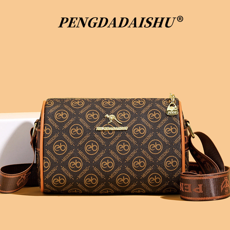 Women's Printed Wide Strap Trendy Fashion Commuter Women's Shoulder Bag