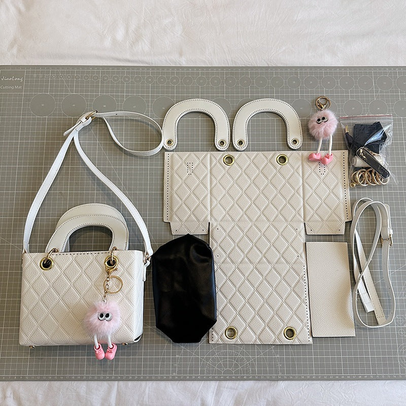 Hand-woven Material Diana Large Capacity Combination Women's Shoulder Bag