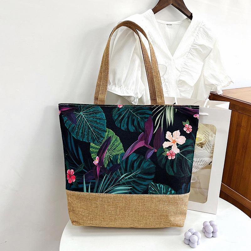 Women's Portable Simple Hot Printed Pattern Craft Large Women's Shoulder Bag