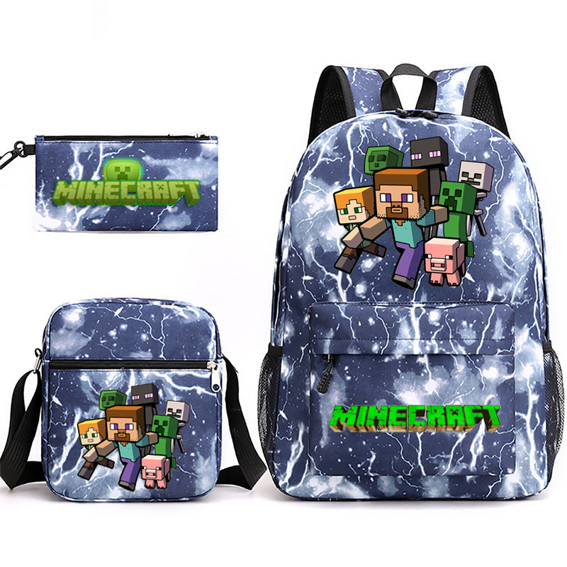 Hot Game My World Creeper Pencil Backpacks